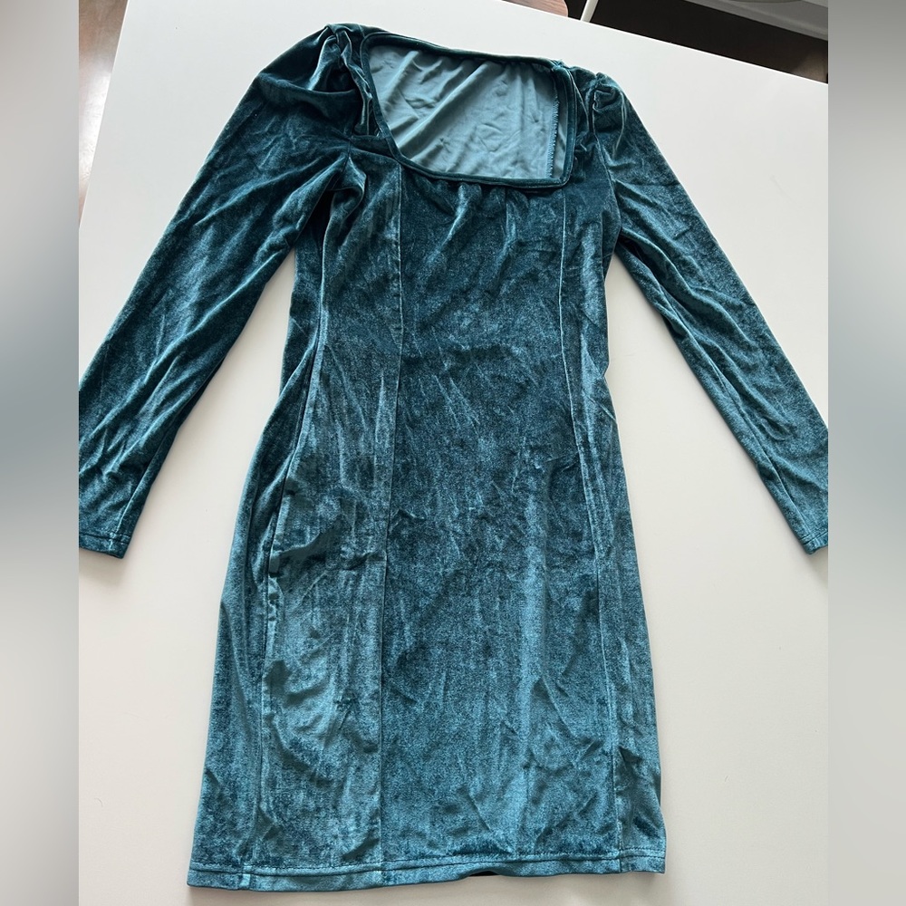 Brand New Green Velvet Dress